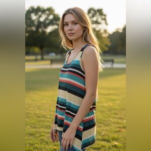 Agenda Multicolor Striped Top